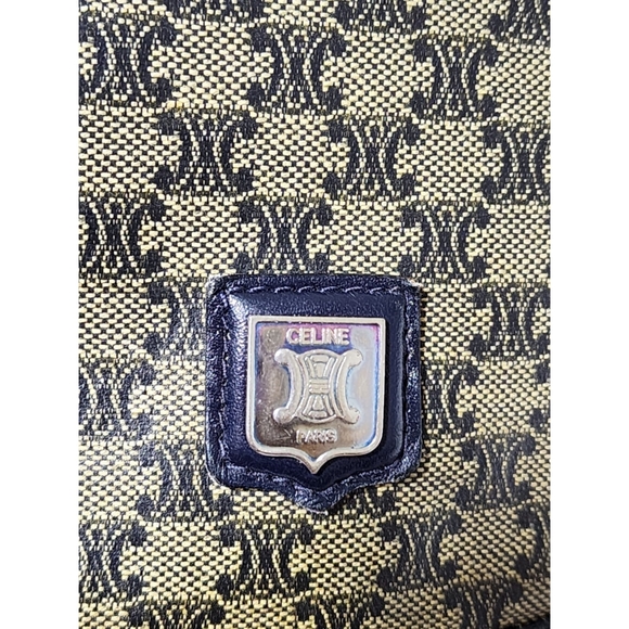 CELINE Macadam Crossbody Bag Navy Blue/Beige - Picture 10 of 16